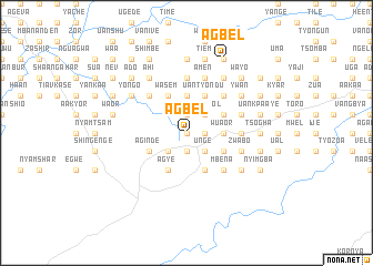map of Agbel