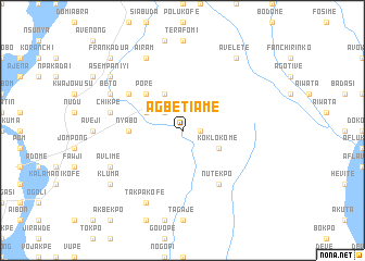 map of Agbetiame