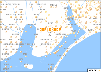 map of Agblakope