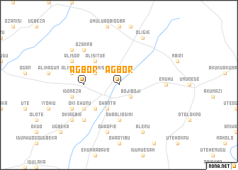 map of Agbor