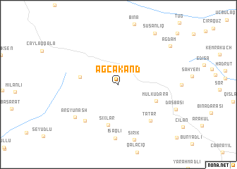 map of Ağcakǝnd