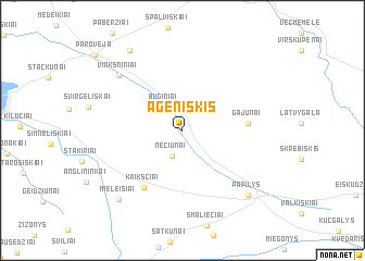 map of Ageniškis