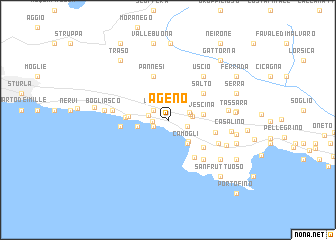 map of Ageno