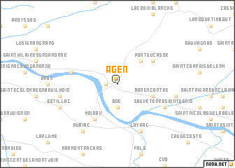 map of Agen