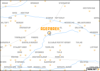 map of Agerbæk