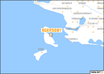 map of Agersø By