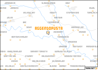 map of Aggerdő Pusta