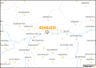 map of Āghājerī