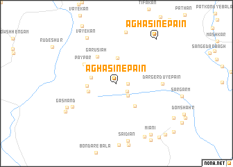 map of Āghāsīn-e Pā\