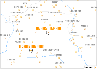 map of Āghāsīn-e Pā\