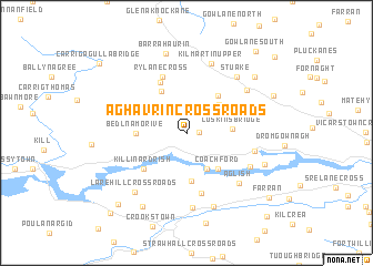 map of Aghavrin Cross Roads