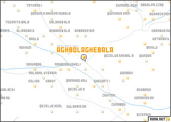 map of Āghbolāgh-e Bālā