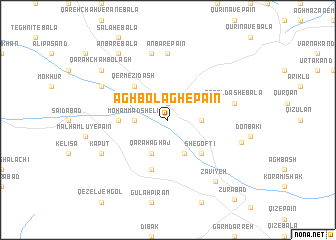 map of Āghbolāgh-e Pā\