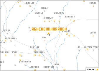 map of Āghcheh Kharābeh