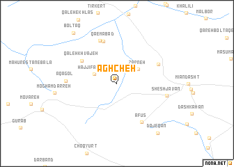 map of Āghcheh