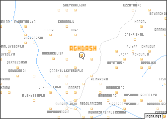 map of Āghdāsh