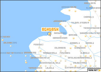 map of Āghdāsh