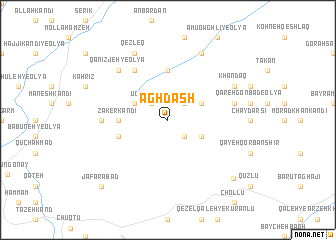 map of Āghdāsh