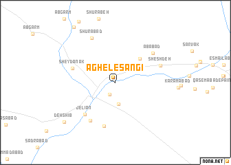 map of Āghel-e Sangī