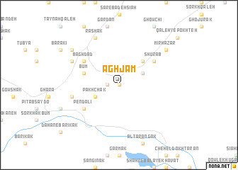 map of Āgh Jam‘