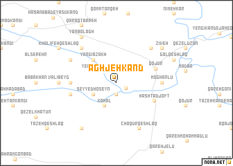 map of Āghjeh Kand