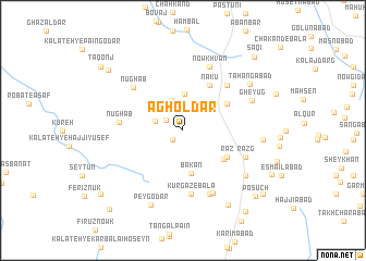 map of Āgholdar