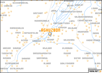 map of Āghūzbon