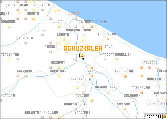 map of Āghūz Kaleh