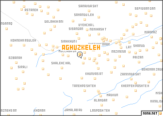 map of Āghūz Keleh