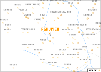 map of Āghvīyeh