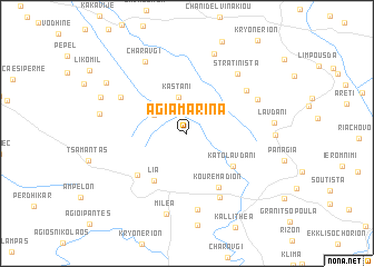 map of Agía Marína