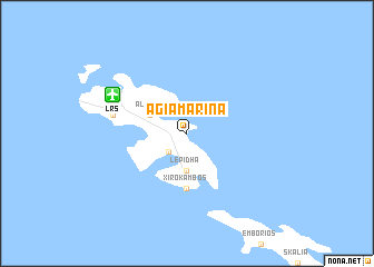 map of Agía Marína