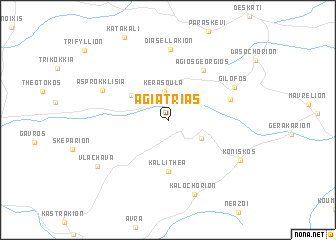 map of Agía Triás