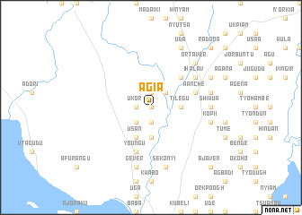 map of Agia