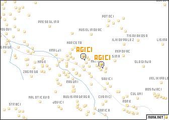 map of Agići