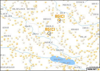 map of Agići