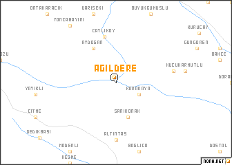 map of Ağıldere