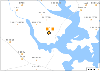 map of Ağın