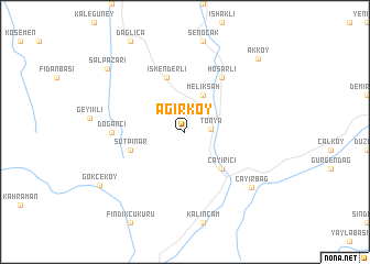 map of Ağırköy