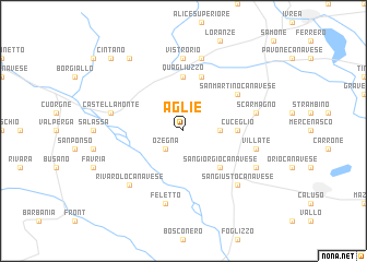 map of Agliè