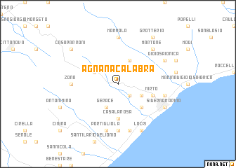 map of Agnana Calabra