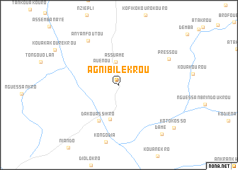 map of Agnibilékrou