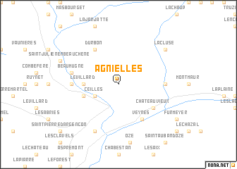 map of Agnielles