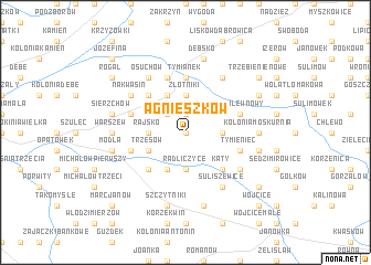 map of Agnieszków