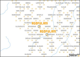 map of Ago Fulani