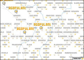 map of Ago Fulani