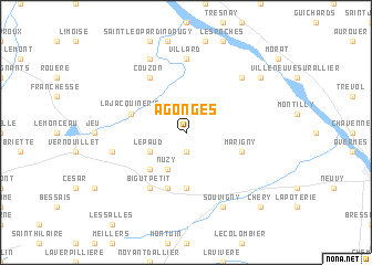 map of Agonges