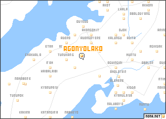 map of Agonyolako