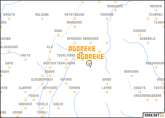 map of Agoréké