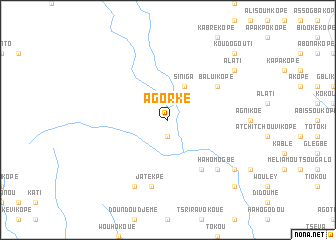 map of Agorké